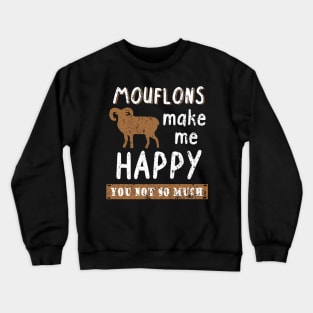 funny mouflon saying wild sheep wilderness forest Crewneck Sweatshirt